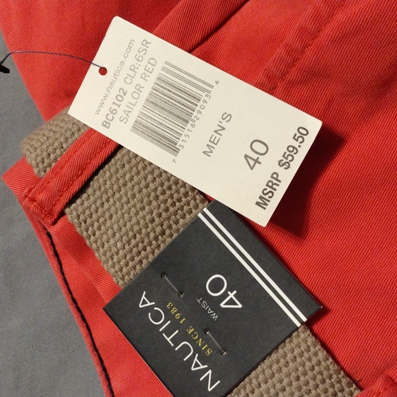 New mens Nautica shorts. Size 40 waist. Sailor red - Picture 8 of 11